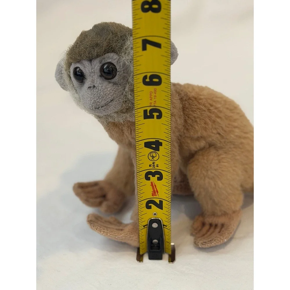 Squirrel Monkey Plush Stuffed Animal Realistic Primate Wildlife Toy 7 Inch